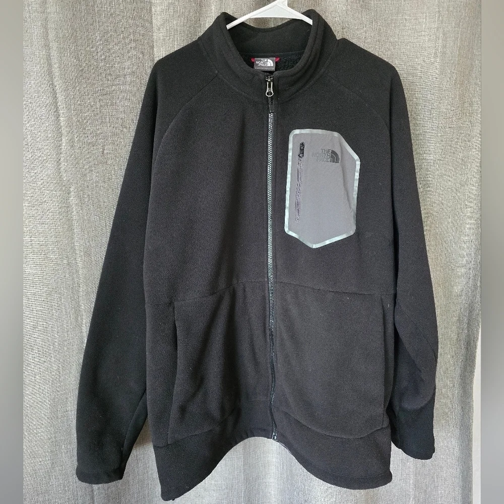 The North Face Chimborazo A33X Black Full Zip Fleece Jacket Mens Size XXL